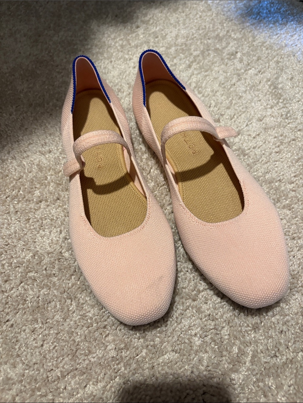 Rothy's Blush Pink Mary Jane Flats